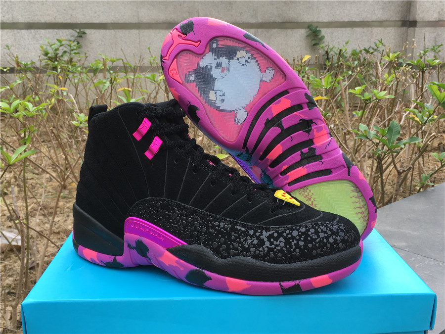 Air Jordan 12 Doernbecher Black Pink Shoes